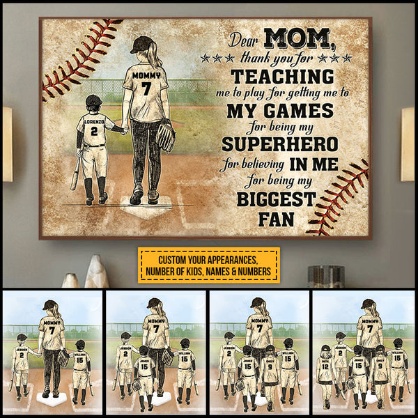 Personalized Baseball Mom Behind Every Baseball Player Custom Poster -  Wander Prints™