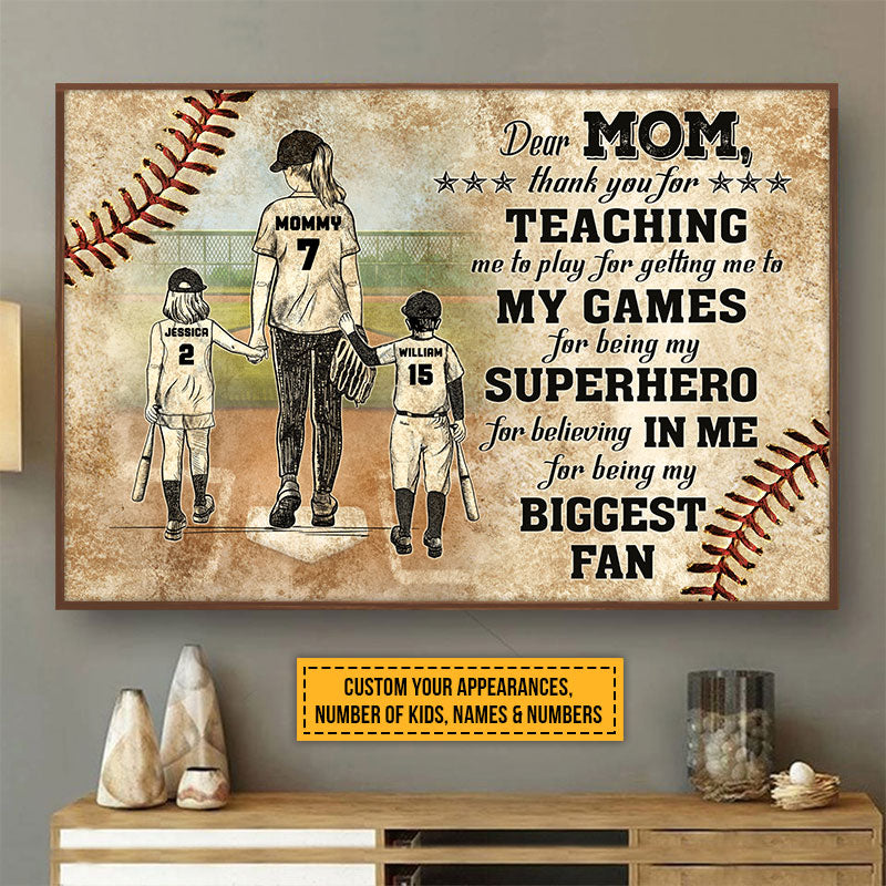 Personalized Baseball Mom Behind Every Baseball Player Custom Poster -  Wander Prints™