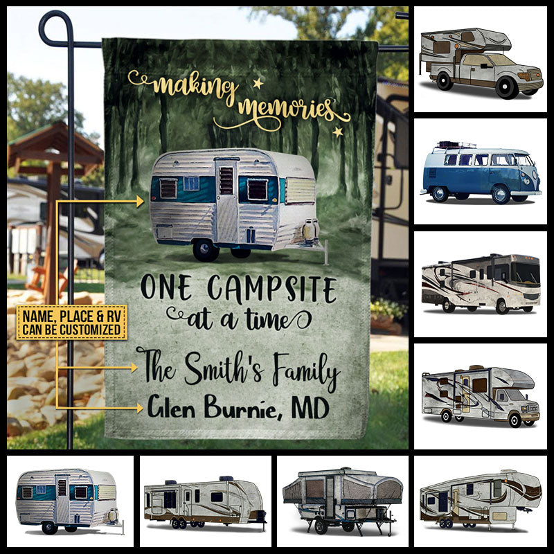 Personalized Camping Making Memories Custom RV Customized Flag