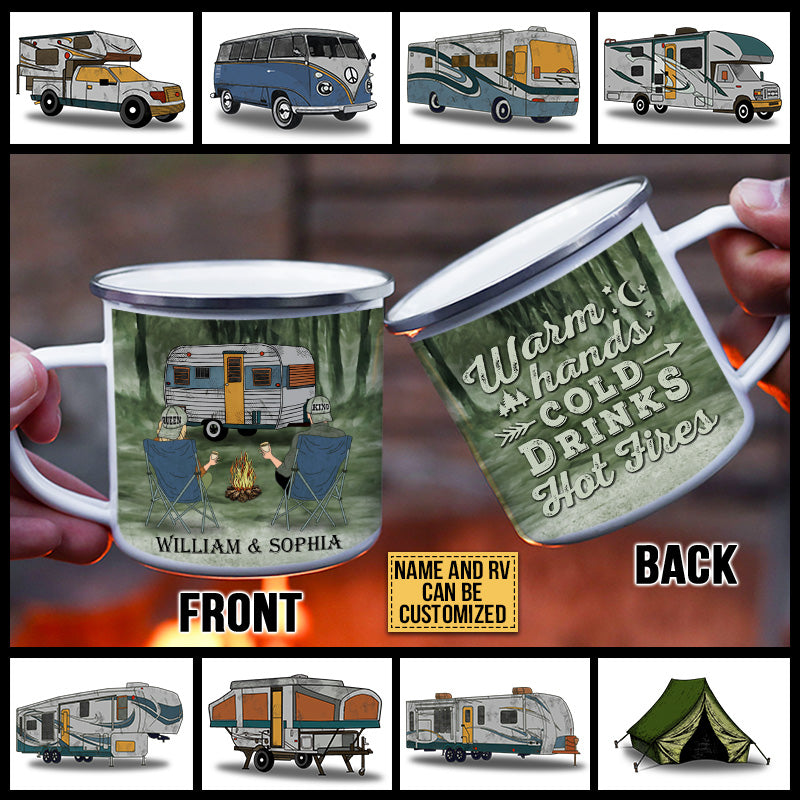 Personalized Camping Warm Hands Customized Campfire Mug