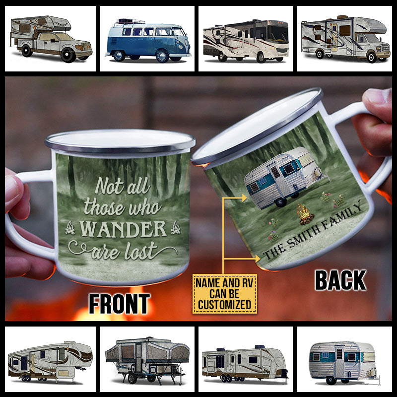 Personalized Camping Who Wander Are Lost Customized Campfire Mug