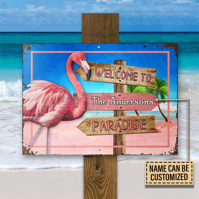 Personalized Beach Parrot Welcome To Paradise Custom Doormat - Wander  Prints™