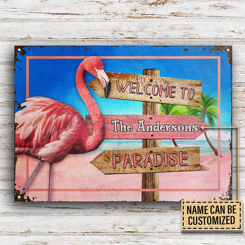 Personalized Beach Parrot Welcome To Paradise Custom Doormat - Wander  Prints™