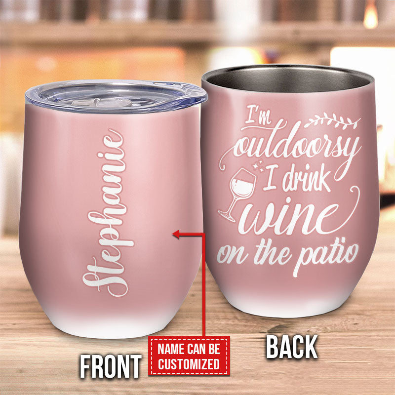 Custom Wine Tumbler, Personalized Wine Tumbler, Engraved Wine