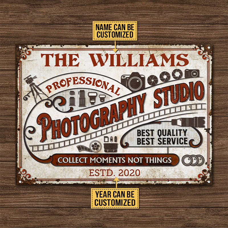 Personalized Photography Studio Sign Collect Moments Not Things Custom - Wander  Prints™
