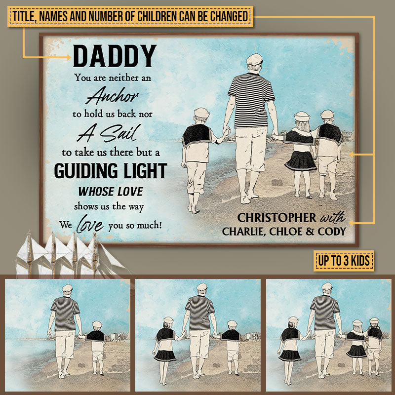 Personalized Sailor Dad Guiding Light Custom Poster