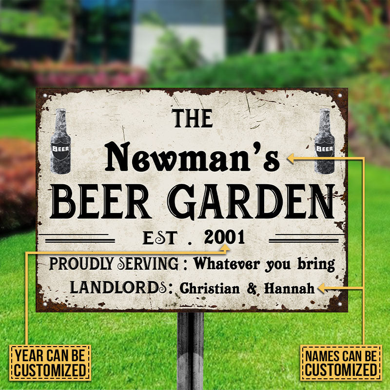 Personalized Beer Proudly Serving Customized Classic Metal Signs