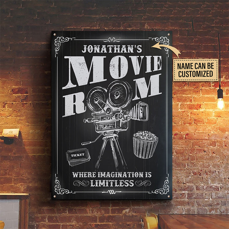 Personalized Home Cinema Movie Room Customized Classic Metal Signs