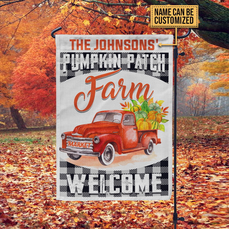 Pumpkins Patch Custom Flag, Autumn Thanksgiving Farmhouse Harvest Decoration