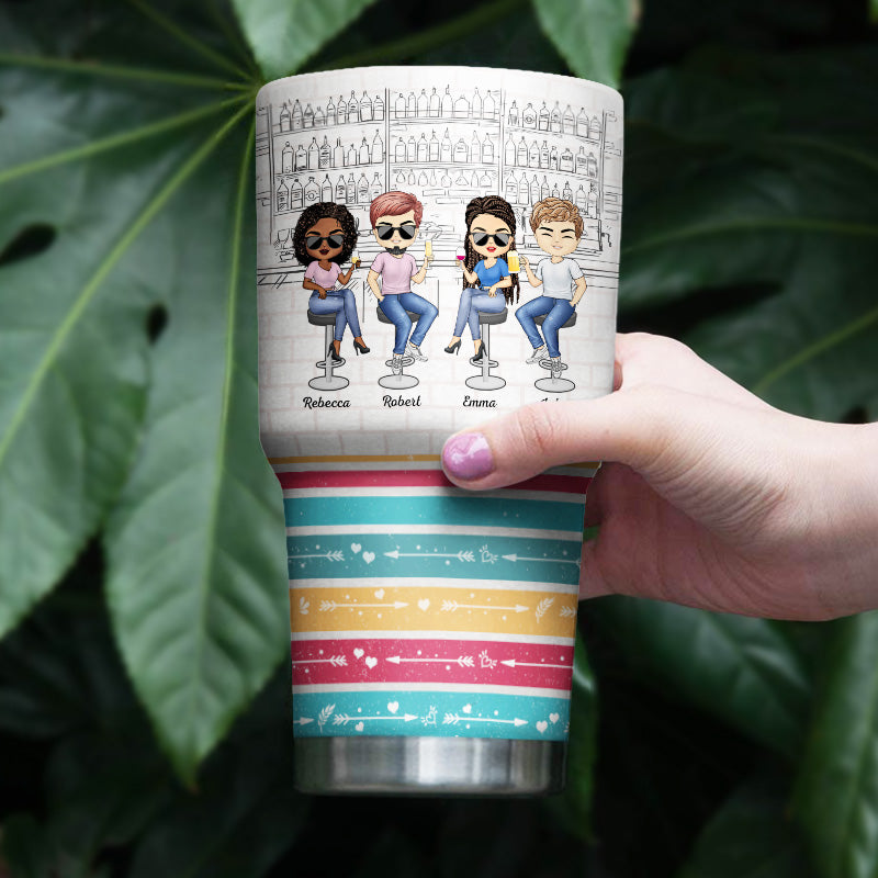 Bonding Over Alcohol With Besties - Personalized 30oz Tumbler