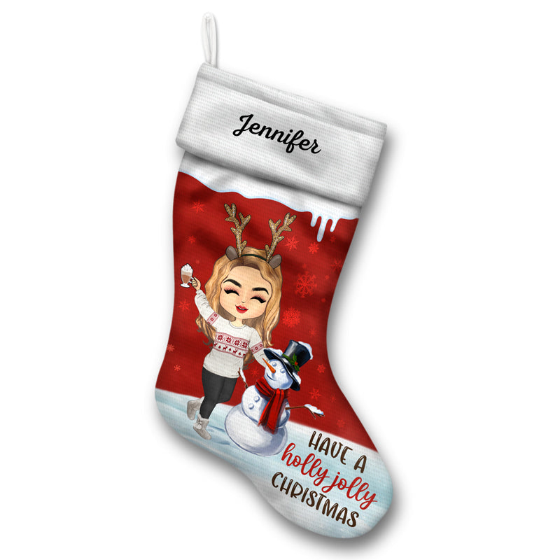 Have A Holly Jolly Christmas - Christmas Gift For Family - Personalized Custom Christmas Stocking
