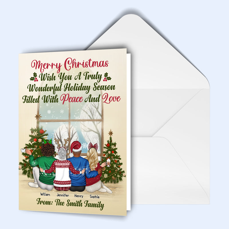 Wishing You A Truly Wonderful Holiday Season Best Friends - Christmas Gift For Besties And Colleagues - Personalized Custom Folded Greeting Card