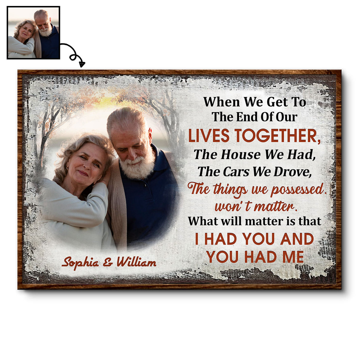 Custom Photo When We Get To The End Of Our Lives Together - Gift For C ...