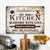 Rustic Kitchen Seasoned With Love Custom Classic Metal Signs, Farmhouse Country Kitchen