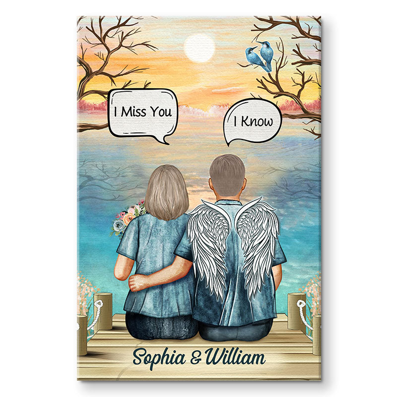Still Talk About You Widow Middle Aged Couple - Memorial Gift - Personalized Custom Canvas