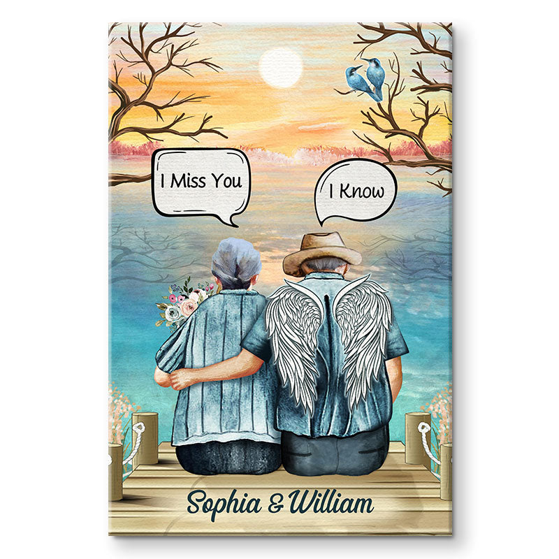 Still Talk About You Widow Old Couple - Memorial Gift - Personalized Custom Canvas