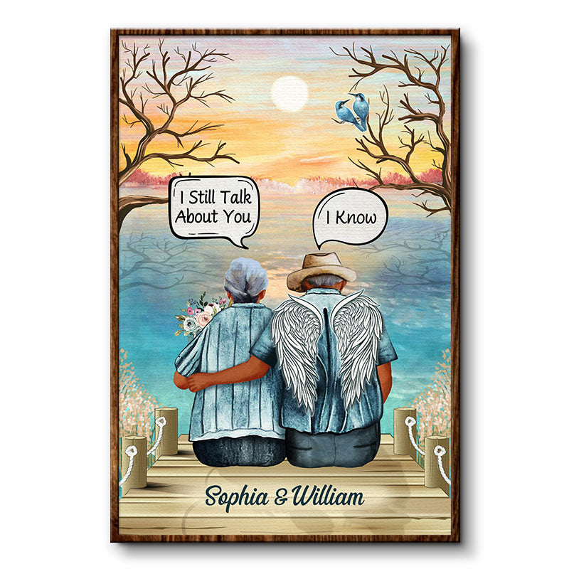 Still Talk About You Widow Old Couple Skin - Memorial Gift - Personalized Custom Poster