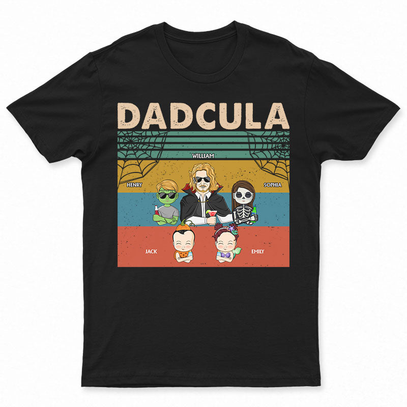 Dadcula Halloween Dad And Kids Costume - Gift For Men - Personalized Custom T Shirt