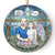 You're Always In My Heart Middle Memorial Couple Family - Christmas Gift - Personalized Custom Circle Ceramic Ornament