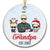Dad Grandpa Uncle Est - Christmas Gift For Family - Personalized Custom Circle Ceramic Ornament