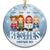 Besties Forever - Christmas Gift For Best Friends And Sisters - Personalized Custom Circle Ceramic Ornament