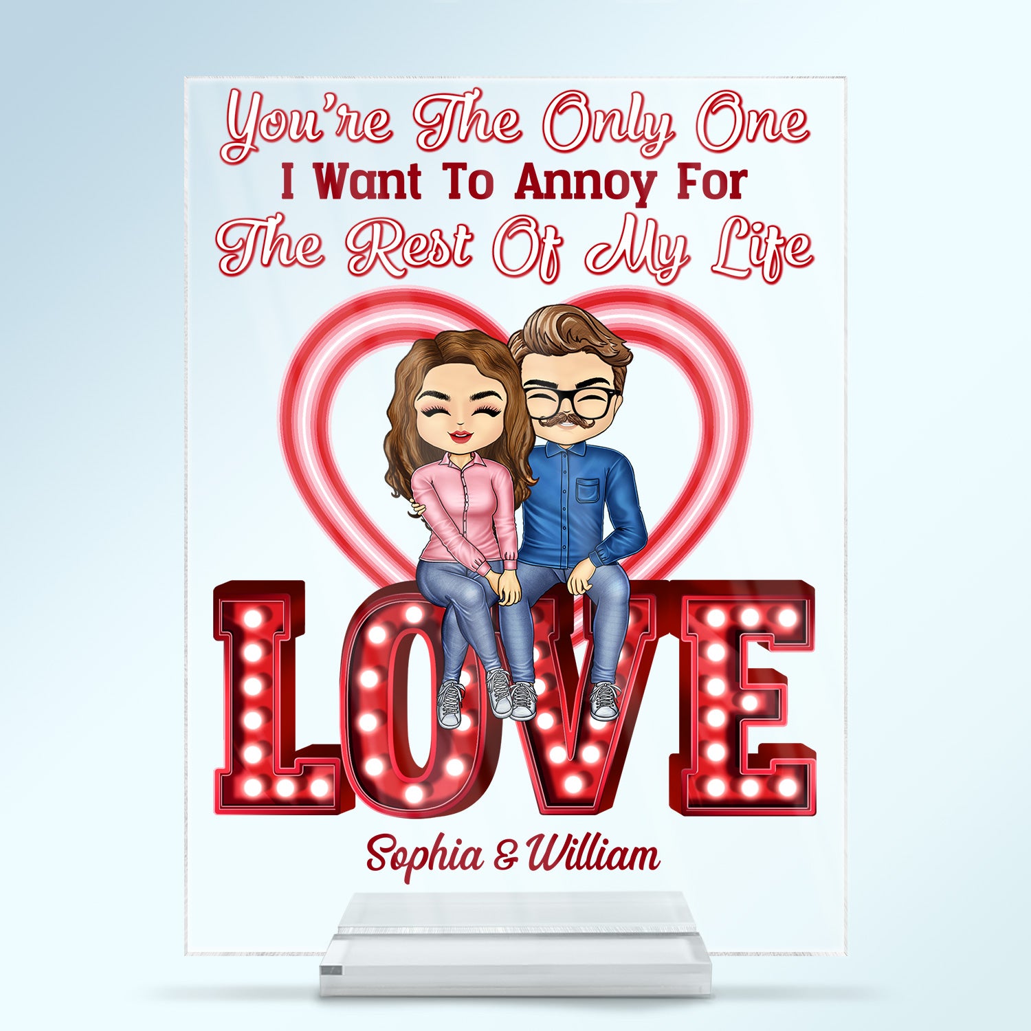 Annoy For The Rest Of My Life - Anniversary, Birthday Gift For Spouse, Lover, Husband, Wife, Boyfriend, Girlfriend, Couple - Personalized Custom Vertical Rectangle Acrylic Plaque