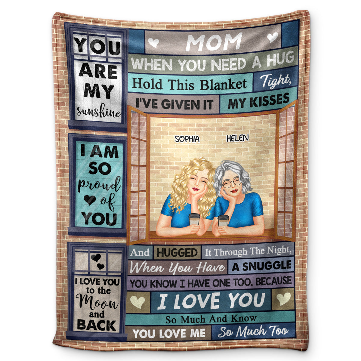 Mom Blanket Mom Gift Mothers Day Gift Personalized Mom Blanket Personalized Blanket  Gifts for Grandma Blanket Grandma Gift 