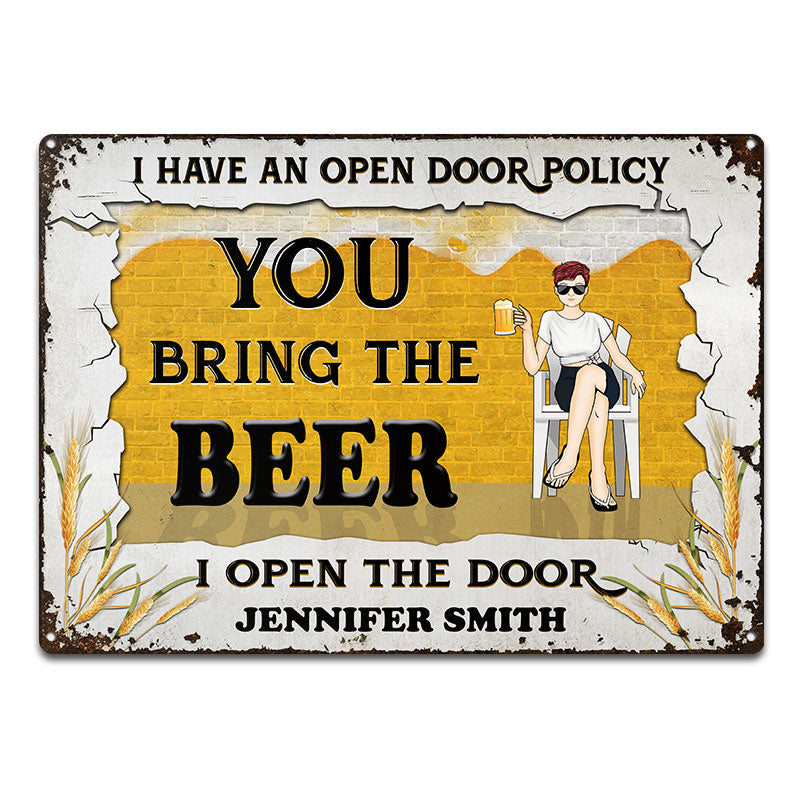 Bring The Beer - Gift For Beer Lovers - Personalized Custom Classic Metal Signs