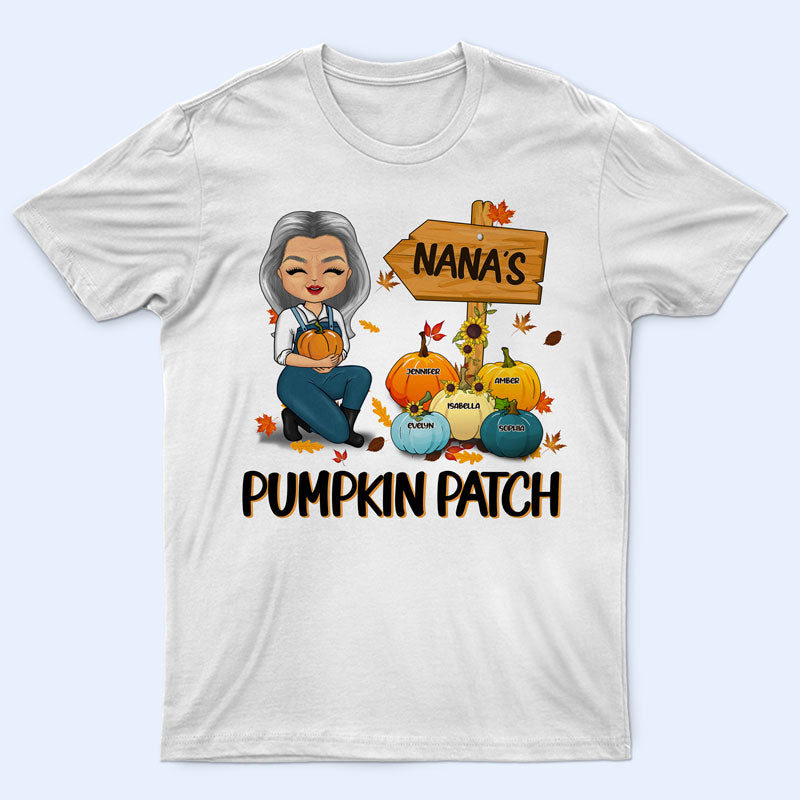 Grandma's Pumpkin Patch - Gift For Grandma - Personalized Custom T Shirt