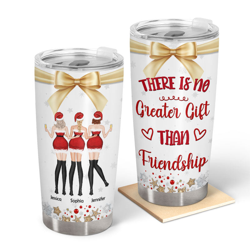 There No Greater Gift Than Friendship - Personalized Mason Jar Cup