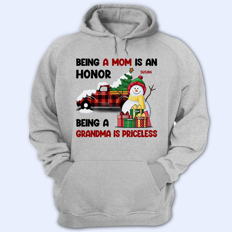 Christmas Being A Grandma Is Priceless - Personalized Custom Hoodie