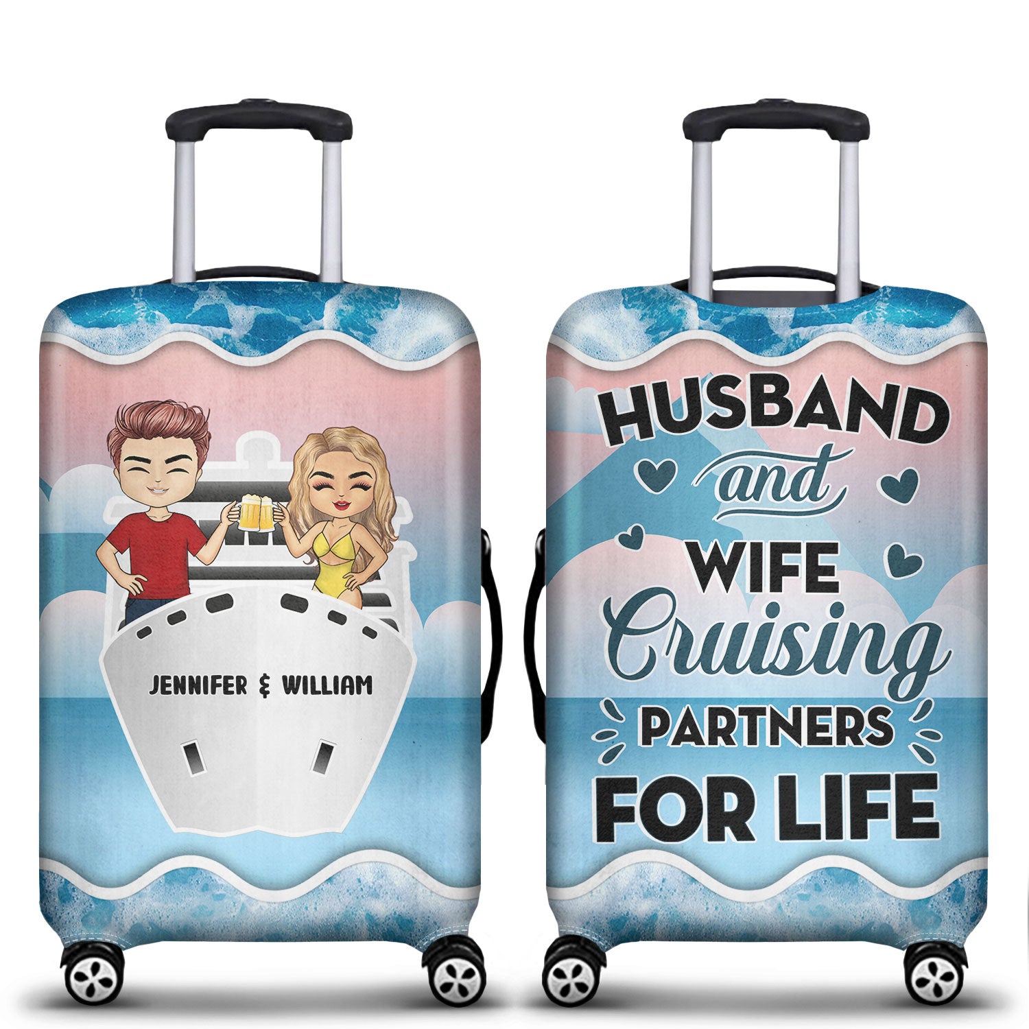 Cruising Couple Together We Have It All - Personalized Custom Luggage Cover