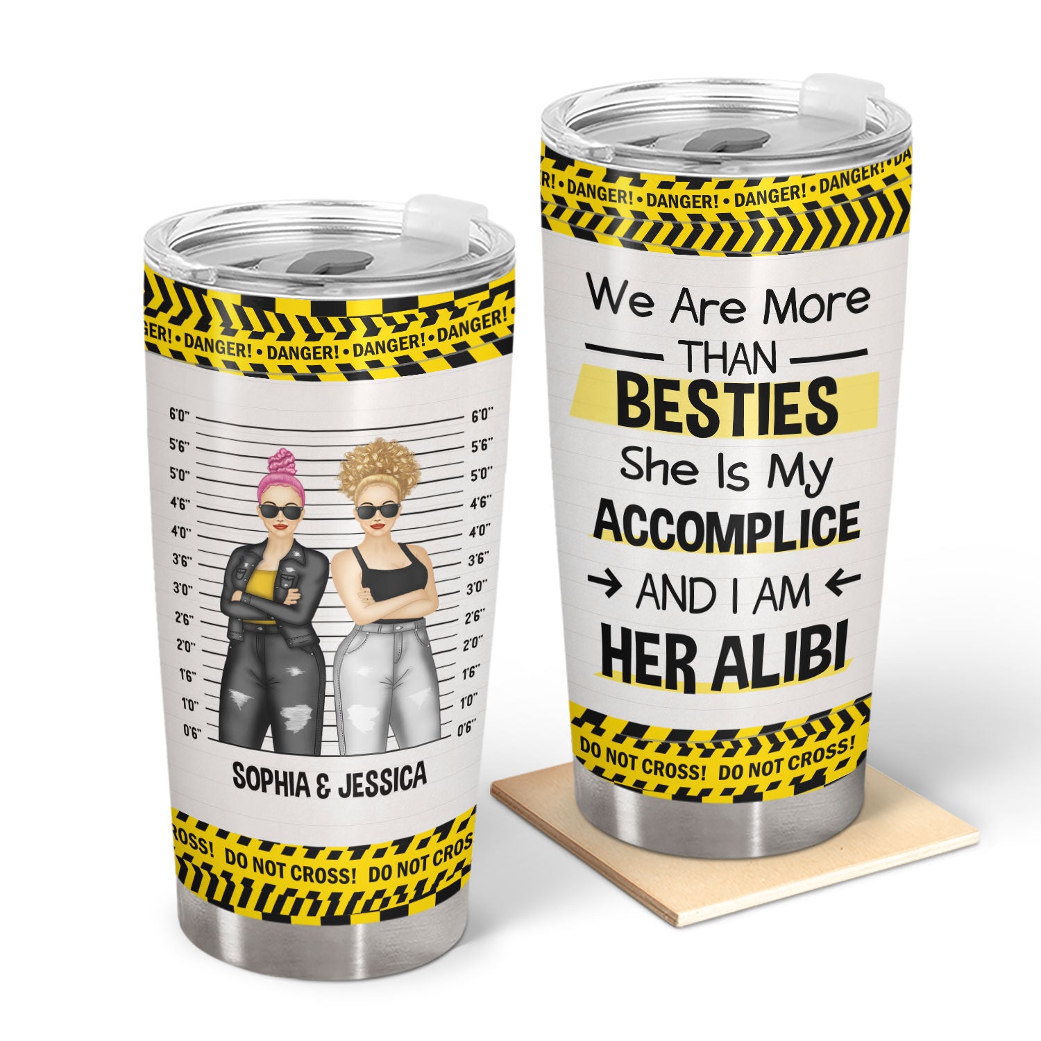 Accomplice And Alibi - Gift For Couple And Best Friends - Personalized Custom Tumbler