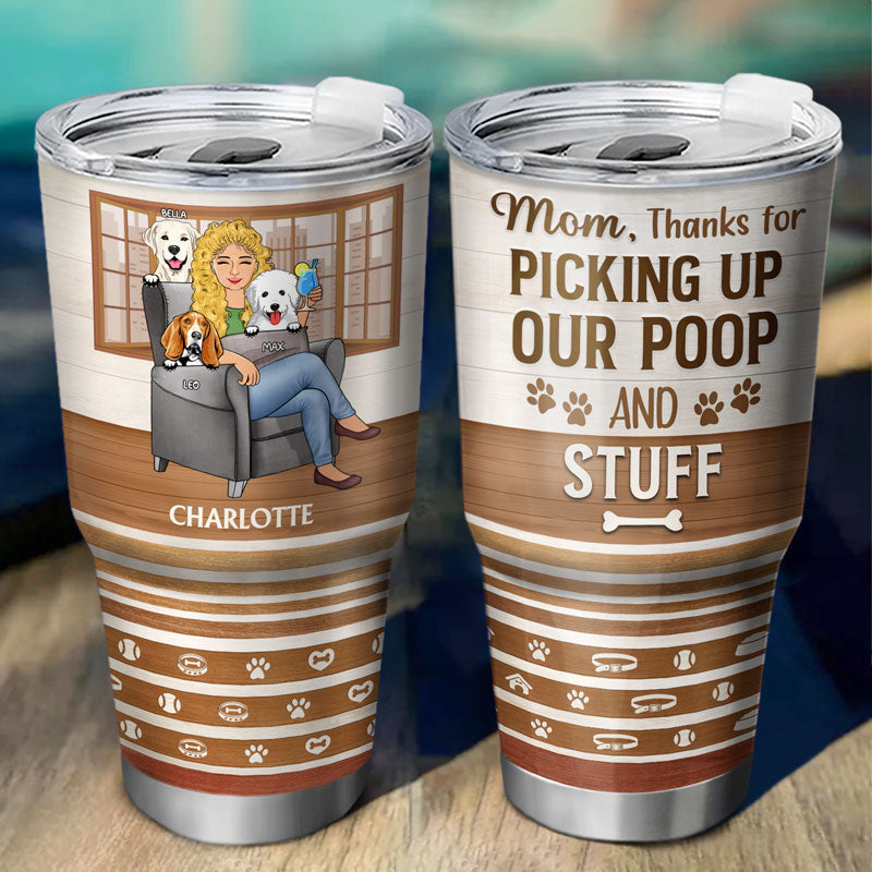 To The Best Dog Mom, Personalized Tumbler Cup, Custom Gift For Dog Lovers,  Mother's Day Gifts