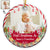 Custom Photo First Christmas As Grandpa Grandma - Christmas Gift For Family - Personalized Custom Circle Ceramic Ornament