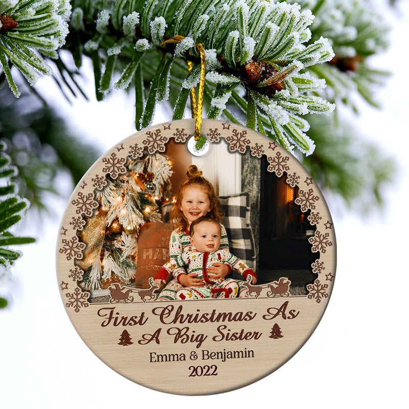 Personalized First Christmas As Mom Ceramic Ornament, New Mom Photo  Christmas Ornament, First Time Mom Keepsake - Best Personalized Gifts For  Everyone