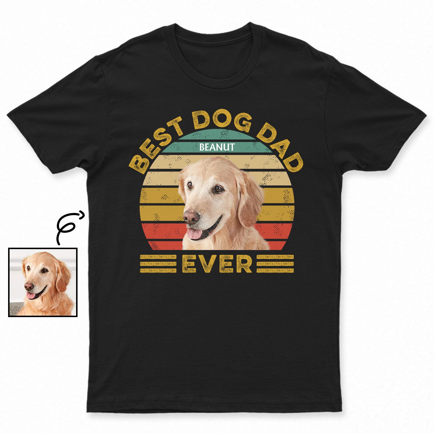 Custom Photo Best Dog Dad Mom Ever - Gift For Dog Lovers - Personalized Custom T Shirt
