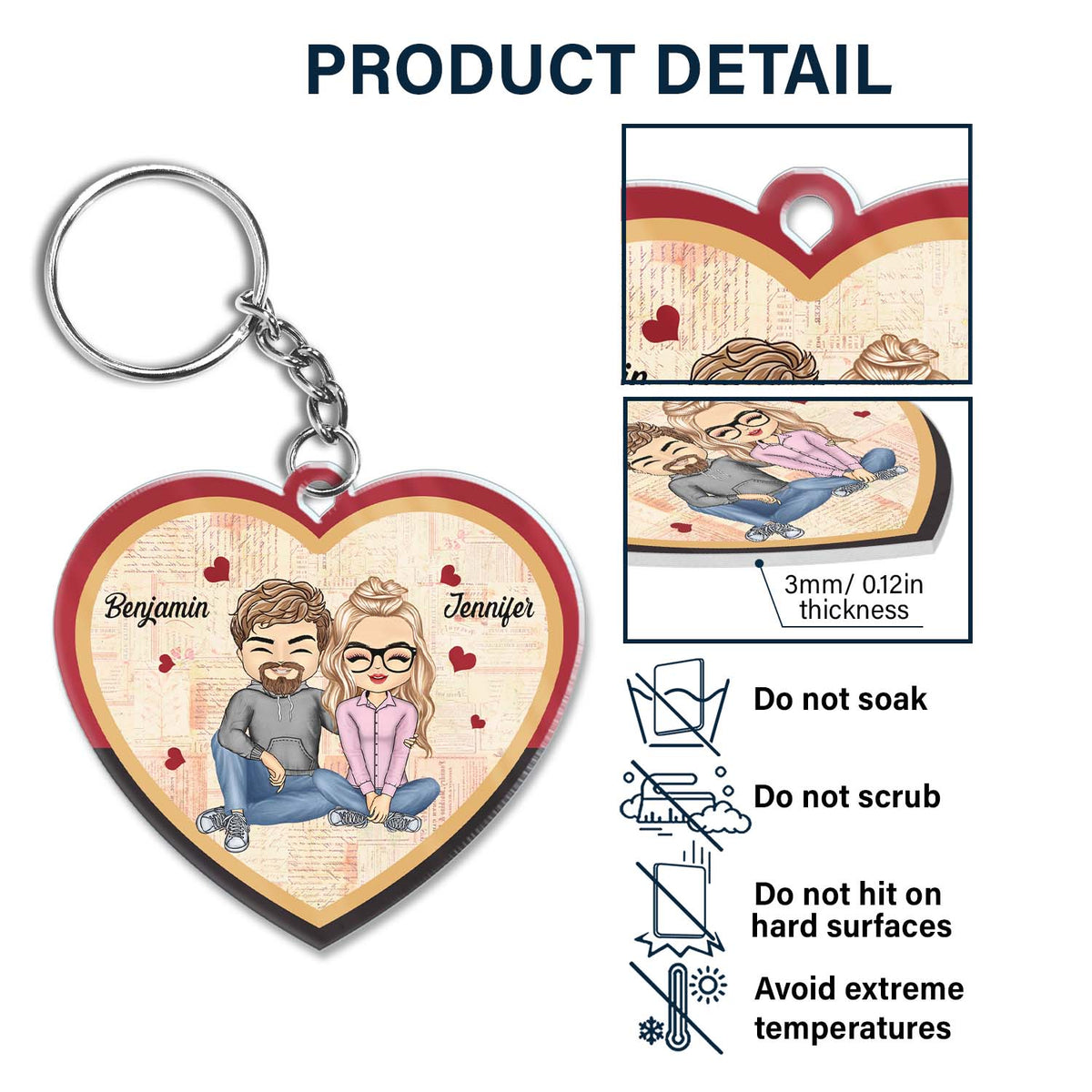 Heart-shaped Couple Keychain Puzzle Set - You Hold The Key To My Heart  Engraved Matching Keychain For Boyfriend And Girlfriend, Valentine's Gifts
