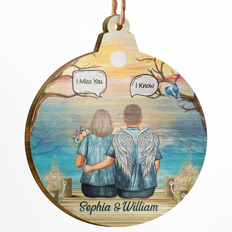 Still Talk About You Widow Middle Aged Couple - Memorial Gift - Personalized Custom Wooden Ornament