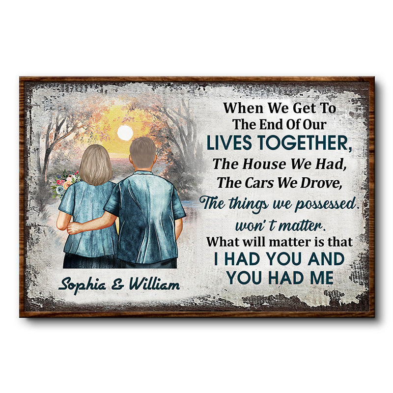 When We Get Middle Aged Couple Gender Options - Couple Gift - Personalized Custom Poster