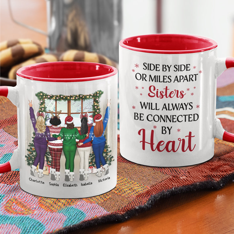 Always Sisters - Bestie Personalized Custom Accent Mug - Gift For