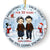 Old Couple Annoying Each Other - Christmas Gift For Couple - Personalized Custom Circle Ceramic Ornament