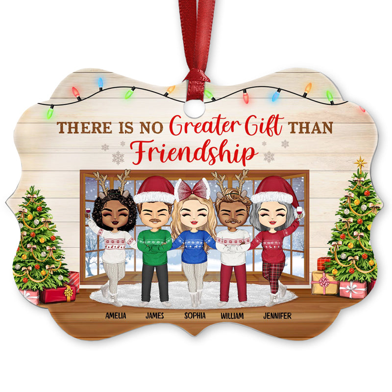 Best Friends There Is No Greater Gift Than Friendship  - Christmas Gift For BFF And Sibling - Personalized Custom Aluminum Ornament