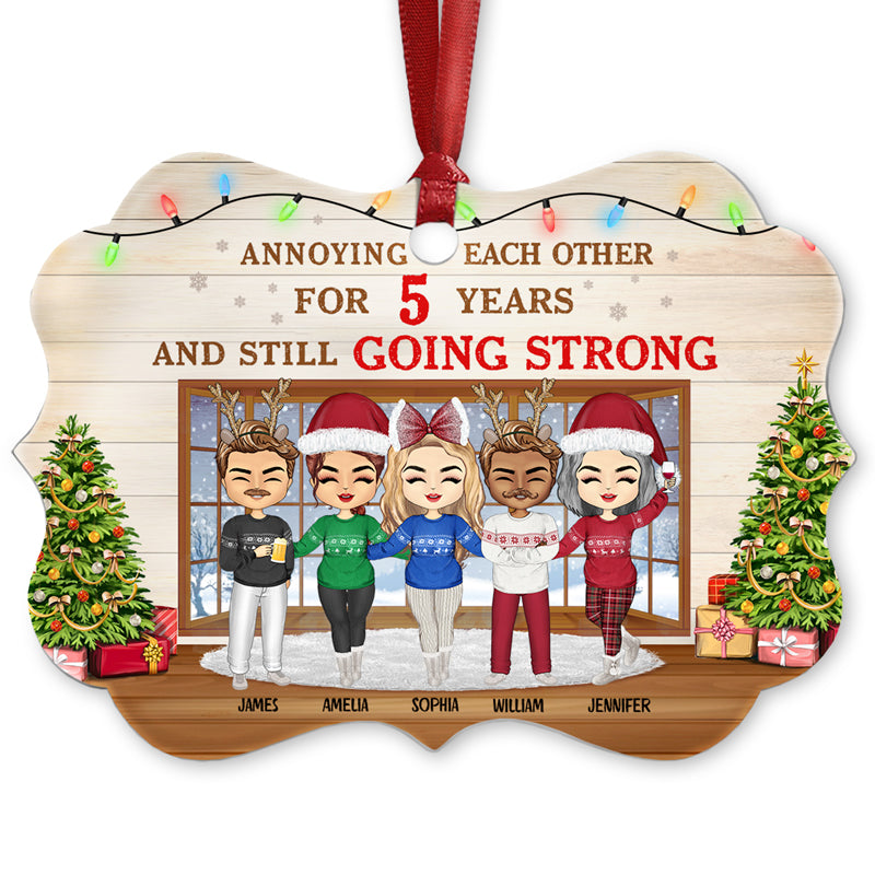 Best Friends Annoying Each Other - Christmas Gift For BFF Besties And Colleagues - Personalized Custom Aluminum Ornament