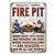 Fire Pit Where Music Gets Played Husband Wife Camping Couple Vertical - Backyard Sign - Personalized Custom Classic Metal Signs