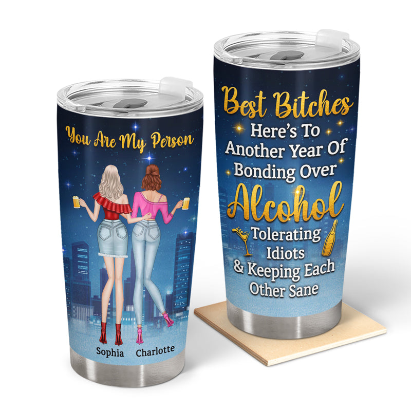 Best Friends Fashion Girls Keeping Each Other Sane - Gift For BFF And Colleagues - Personalized Custom Tumbler