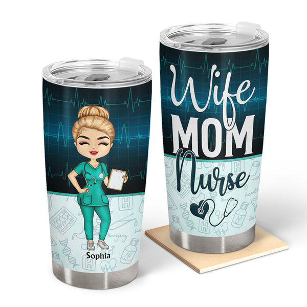 Registered Nurse - Engraved Personalized Tumbler With Name, Stainless Cup,  Nurse Gift