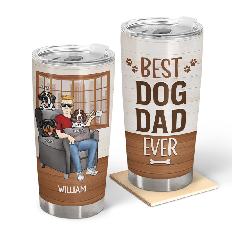 Best Dog Dad Ever Coffee Travel Mug 20oz Stainless Steel Vacuum