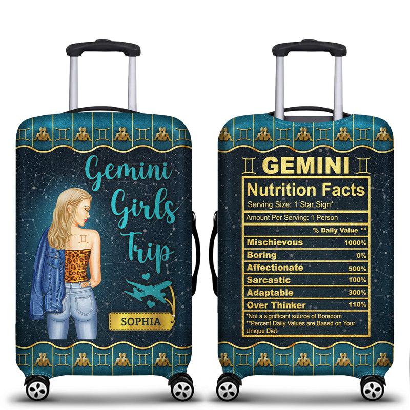 Zodiac Girls Trip - Birthday Gift For Girls - Personalized Custom Luggage Cover