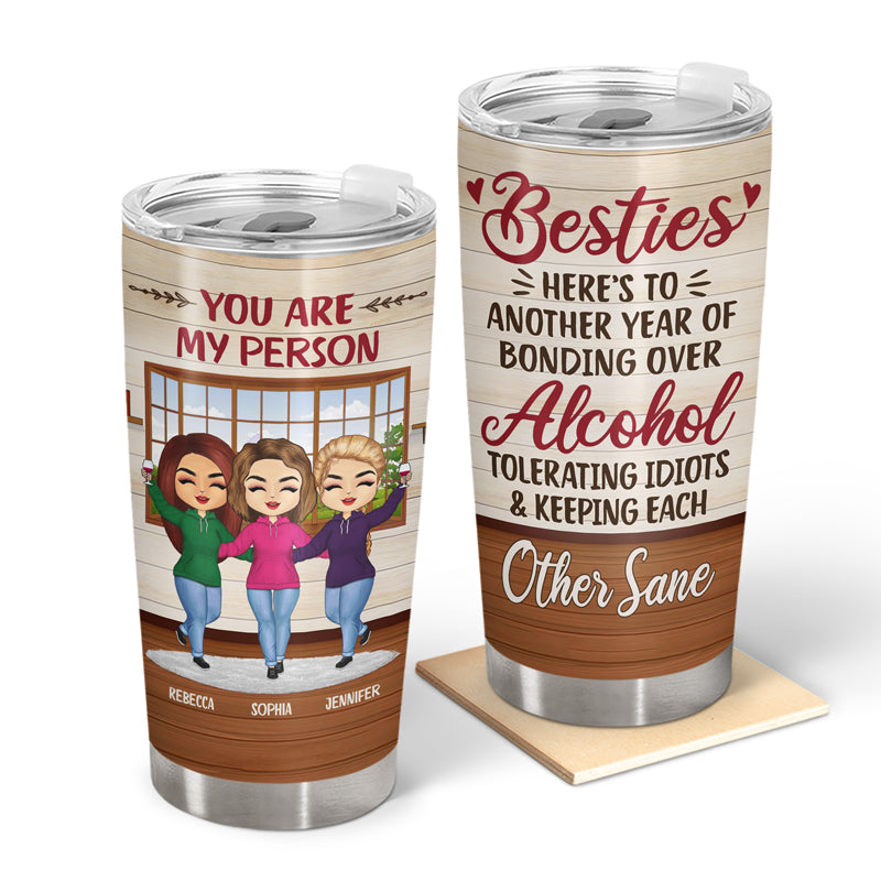 Best Friends Keeping Each Other Sane - Gift For Siblings And BFF - Personalized Custom Tumbler